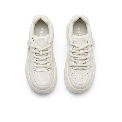 百丽时尚百搭面包板鞋女24春新厚底圆头休闲鞋B1811AM4