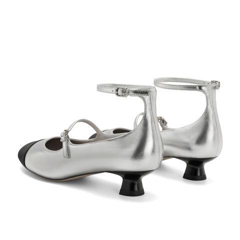 百丽小香风玛丽珍鞋女24春新商场同款猫跟一字扣带单鞋3CA11AQ4