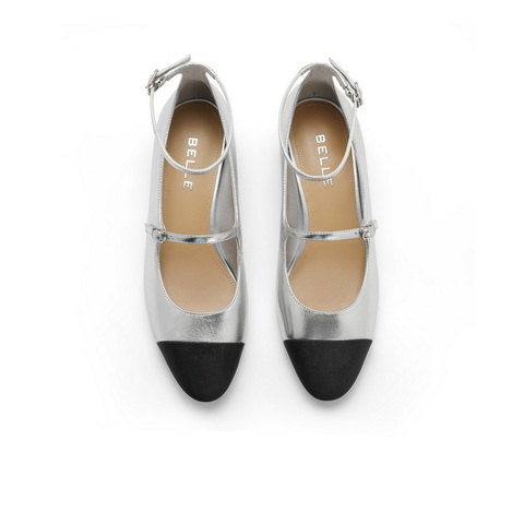 百丽小香风玛丽珍鞋女24春新商场同款猫跟一字扣带单鞋3CA11AQ4