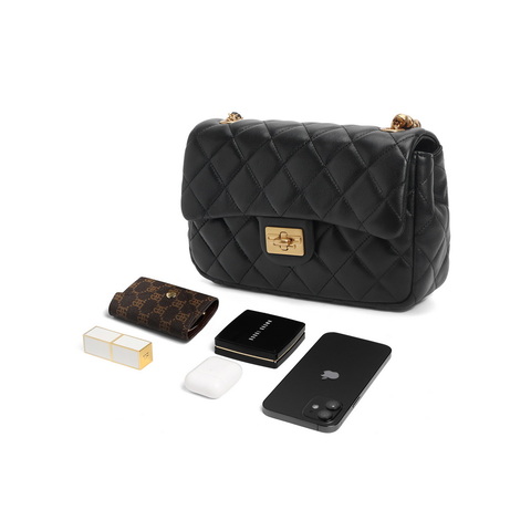 百丽包包2024商场同款羊皮小香风百搭单肩斜挎包X6916BX4