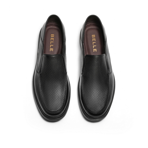 百丽通勤商务鞋男款2024夏季新商场同款打孔透气正装皮鞋D4U19BM4