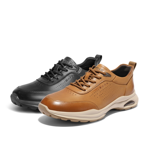 百丽轻便厚底休闲鞋男2024夏新商场同款牛皮革商务运动鞋8GZ01BM4