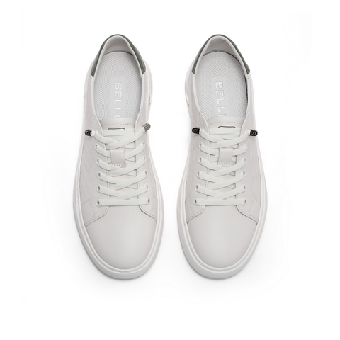 百丽时尚撞色小白鞋男款2024夏新商场同款牛皮革休闲板鞋8GK01BM4