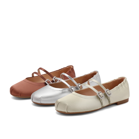 百丽一字带玛丽珍鞋女款24夏新商场同款芭蕾风单鞋3H9A8CQ4