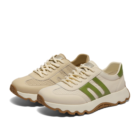 百丽网孔透气休闲鞋男2024夏新复古阿甘鞋厚底运动老爹鞋A1555BM4