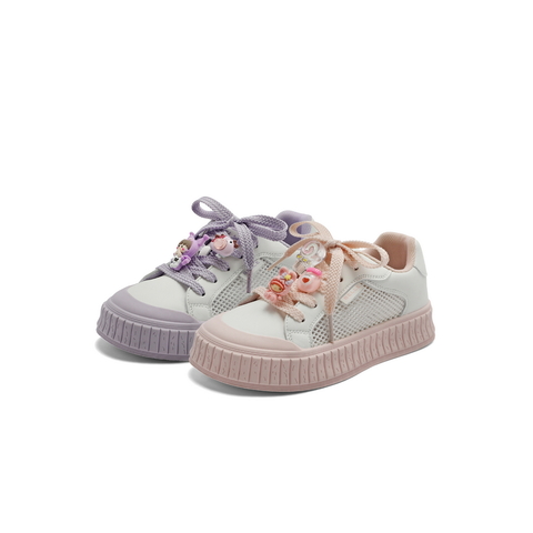 百丽撞色板鞋女童24夏新商场同款网面透气休闲鞋LT023B84