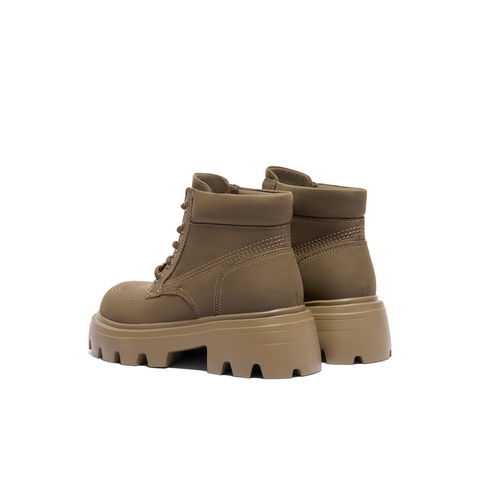 百丽厚底增高工装靴女2024冬新商场同款户外徒步短靴B5A1DDD4