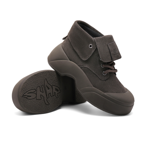 百丽增高厚底高帮鞋女2024冬新舒适复古鞋B2165DM4