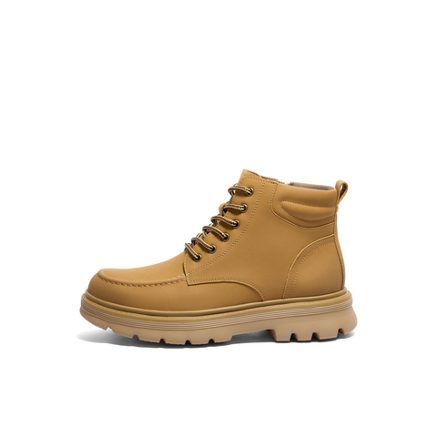 百丽户外登山工装靴男靴2024冬新厚底休闲短靴大黄靴D3W40DD4