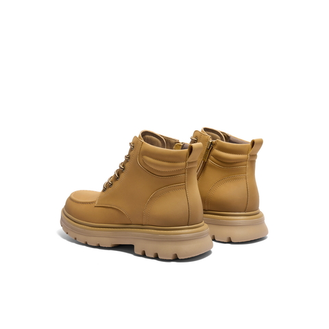 百丽户外登山工装靴男靴2024冬新厚底休闲短靴大黄靴D3W40DD4