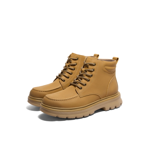 百丽户外登山工装靴男靴2024冬新厚底休闲短靴大黄靴D3W40DD4