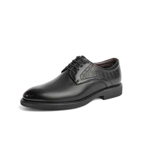 百丽绅士商务皮鞋男鞋2024冬新商场同款牛皮革通勤正装鞋8ML01DM4