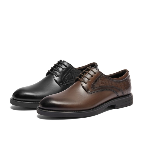 百丽绅士商务皮鞋男鞋2024冬新商场同款牛皮革通勤正装鞋8ML01DM4