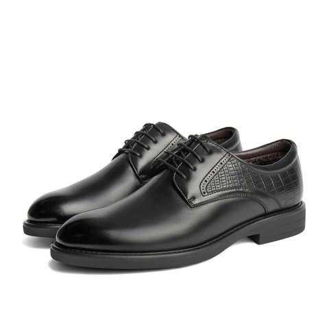 百丽绅士商务皮鞋男鞋2024冬新商场同款牛皮革通勤正装鞋8ML01DM4