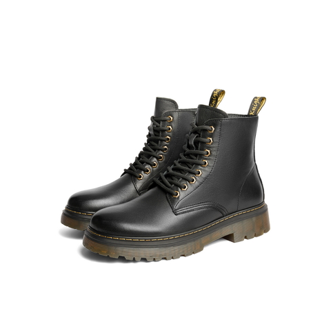 百丽户外潮搭休闲靴男2024冬新商场同款牛皮革厚底马丁靴8NA01DD4