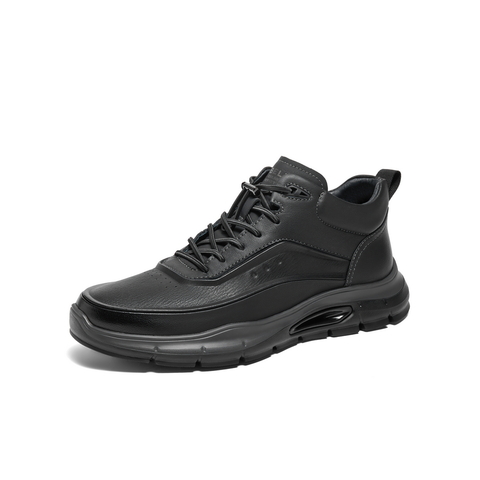 百丽高帮休闲健步鞋男2024冬新商场同款厚底商务运动鞋子8MX01DD4