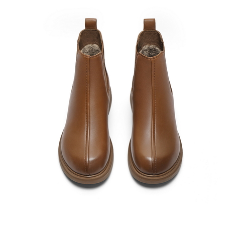 百丽舒适切尔西靴女2024冬新商场同款真皮时尚靴B7D1DDD4