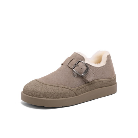 百丽居家保暖毛毛鞋女2024冬新休闲舒适一脚蹬B2258DM4