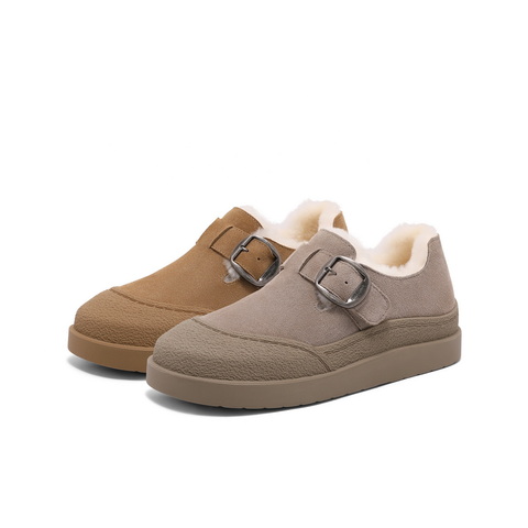 百丽居家保暖毛毛鞋女2024冬新休闲舒适一脚蹬B2258DM4