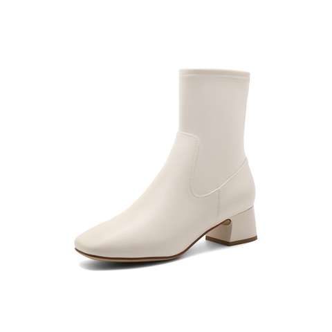 百丽舒适休闲弹力靴女2024冬新时尚厚底靴3LI60DZ4