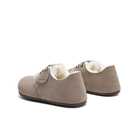 百丽枕头吐司鞋女2024冬新加绒保暖舒适勃肯鞋B2314DM4