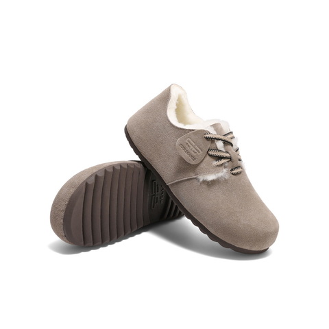 百丽枕头吐司鞋女2024冬新加绒保暖舒适勃肯鞋B2314DM4