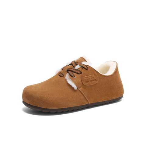 百丽枕头吐司鞋女2024冬新加绒保暖舒适勃肯鞋B2314DM4