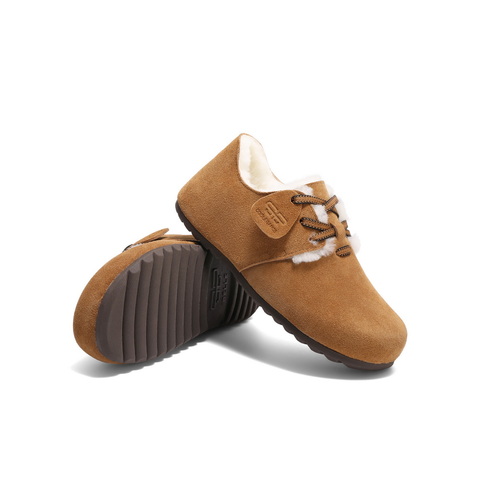 百丽枕头吐司鞋女2024冬新加绒保暖舒适勃肯鞋B2314DM4