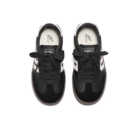 百丽时尚拼色德训鞋女童2024秋新商场同款休闲复古板鞋3791DC84