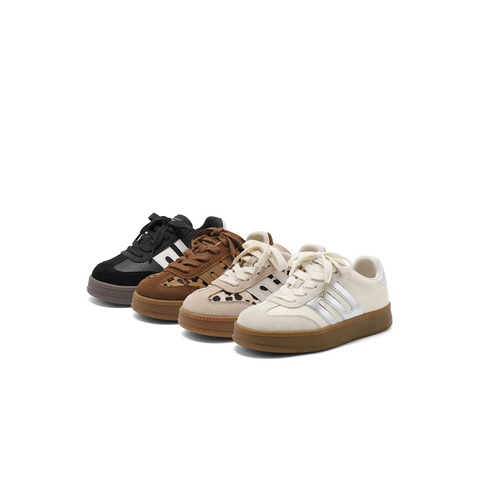 百丽时尚拼色德训鞋女童2024秋新商场同款休闲复古板鞋3791DC84