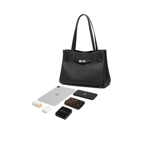 百丽包包女2024冬商场同款质感通勤大容量单肩斜挎托特包M7959DX4