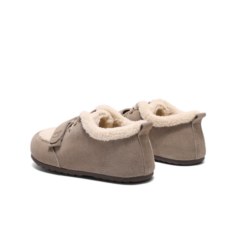 百丽休闲居家勃肯鞋女2024冬新保暖毛毛鞋B2291DM4