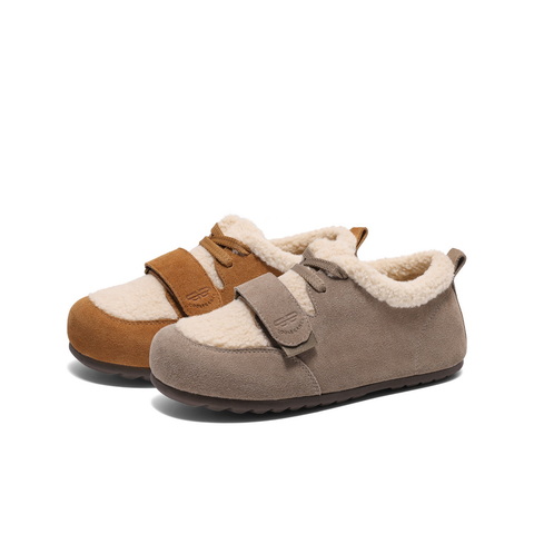 百丽休闲居家勃肯鞋女2024冬新保暖毛毛鞋B2291DM4