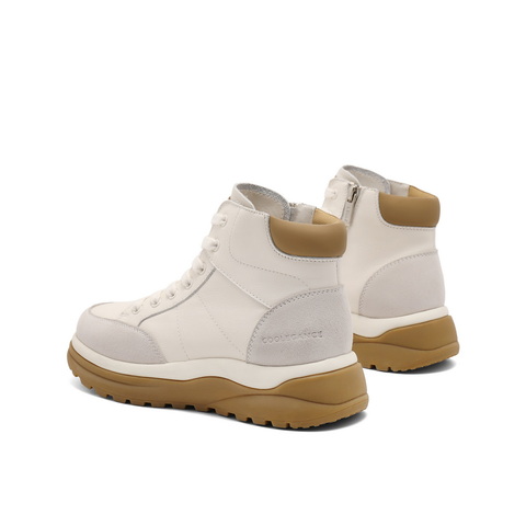 百丽时尚休闲高帮鞋女2024冬新商场同款舒适板鞋B9X1DDD4