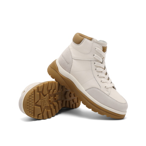 百丽时尚休闲高帮鞋女2024冬新商场同款舒适板鞋B9X1DDD4