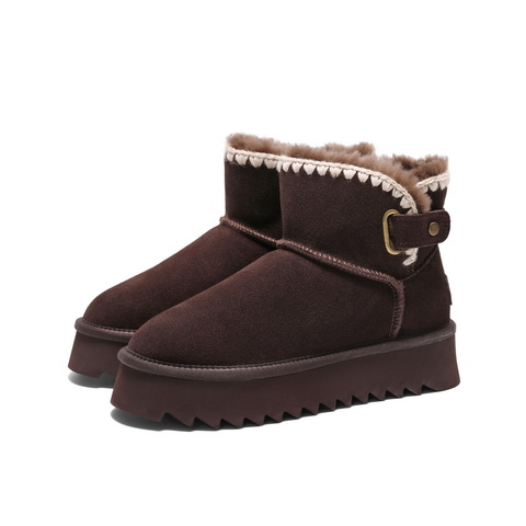 百丽增高厚底雪地靴女2024冬新保暖御寒靴B2271DZ4