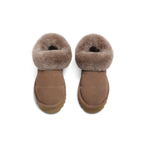 百丽户外休闲毛毛鞋女2024冬新商场同款时尚保暖鞋D1H1DDM4