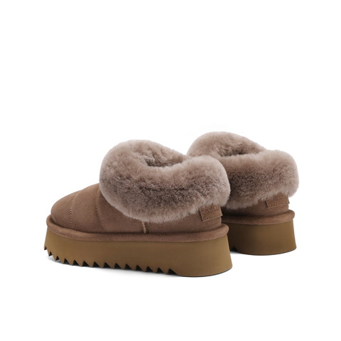 百丽户外休闲毛毛鞋女2024冬新商场同款时尚保暖鞋D1H1DDM4