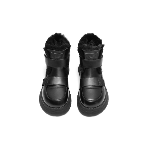 百丽厚底增高雪地靴女2024冬新商场同款加厚保暖休闲短靴D1X1DDD4