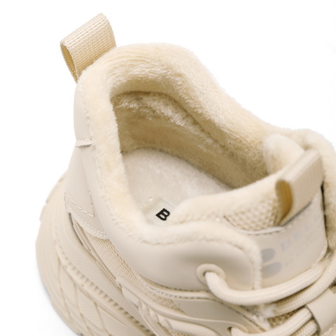 百丽增高厚底高帮老爹鞋女2024冬新商场同款百搭休闲鞋B9K1DDM4