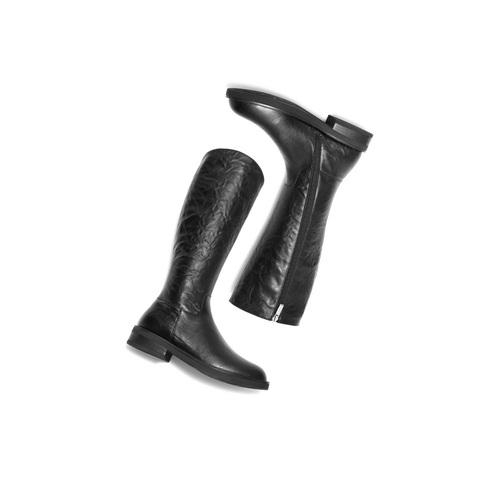 百丽时尚复古骑士靴女2024冬新显瘦增高长筒靴B2362DG4