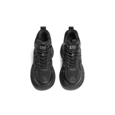 百丽增高厚底高帮老爹鞋女2024冬新商场同款百搭休闲鞋B9K1DDM4