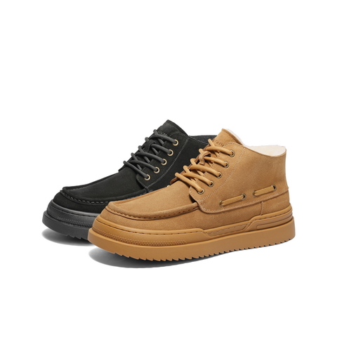 百丽户外休闲雪地靴男靴2024冬新款厚底保暖靴棉靴东北靴A1796DD4