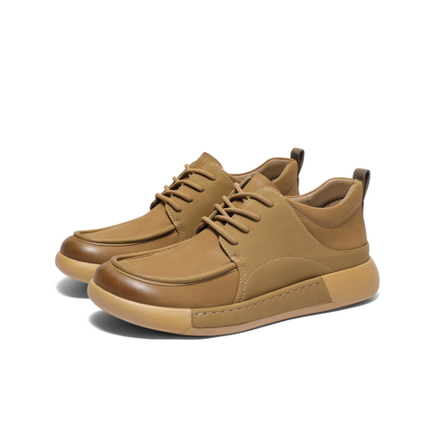 百丽复古高帮休闲鞋男2024冬新商场同款户外工装鞋加绒8LT11DD4