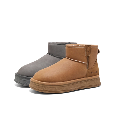 百丽小暖炉休闲男靴2024冬新户外休闲靴保暖雪地靴东北靴A1781DD4