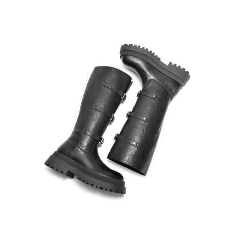 百丽显瘦舒适骑士靴女2024冬新增高厚底长靴D4H1DDG4