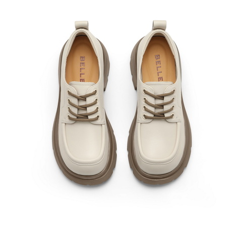 百丽舒适百搭牛津鞋女2024秋新通商场同款勤厚底小皮鞋B1Q1DCM4