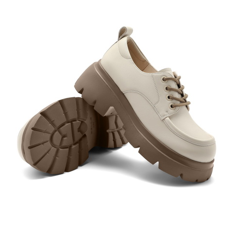 百丽舒适百搭牛津鞋女2024秋新通商场同款勤厚底小皮鞋B1Q1DCM4