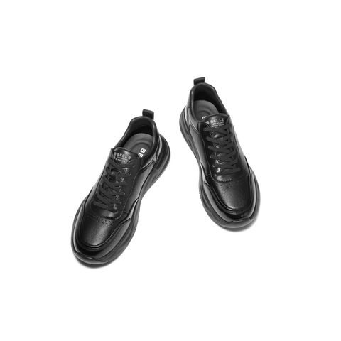 百丽轻盈厚底休闲健步鞋男2024春新舒适爸爸鞋商务运动鞋A1852AM4