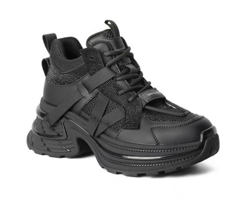 百丽休闲高帮鞋女2024冬新商场同款舒适日常鞋C1M3DDM4